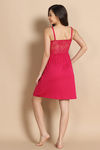 Zivame Lace N Mesh Babydoll - Raspberry Sorbet — thumbnail 3